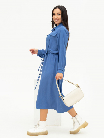 Сукня міді ISSA Plus модель 13702_darkblue — фото - INTERTOP