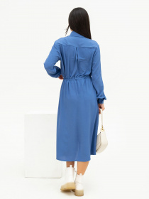 Сукня міді ISSA Plus модель 13702_darkblue Фото