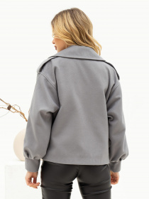 Демисезонная куртка ISSA Plus модель 13706_grey Фото