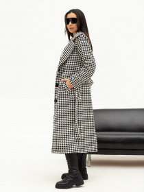 Пальто ISSA Plus модель 13707_blackwhite Фото