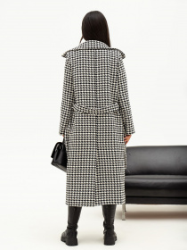 Пальто ISSA Plus модель 13707_blackwhite Фото