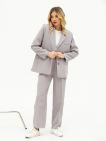 Деловой костюм ISSA Plus модель 13709_grey Фото