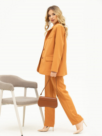 Деловой костюм ISSA Plus модель 13709_terracotta Фото