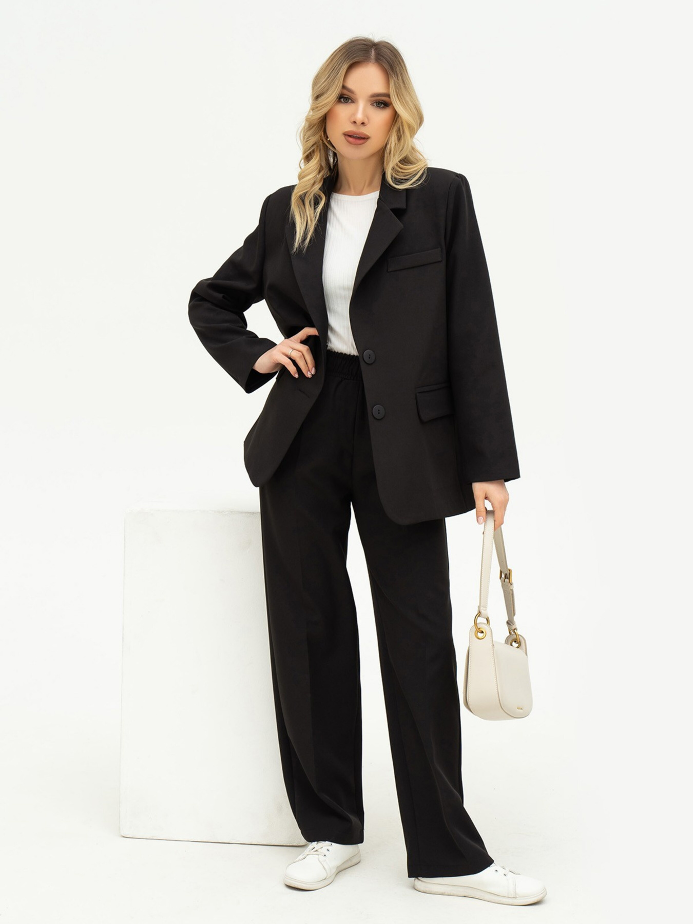 Деловой костюм ISSA Plus модель 13709_black Фото