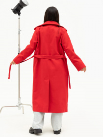 Пальто ISSA Plus модель 13711_red Фото