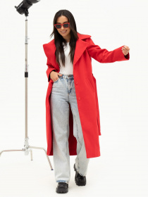 Пальто ISSA Plus модель 13711_red Фото