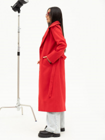 Пальто ISSA Plus модель 13711_red Фото