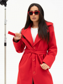 Пальто ISSA Plus модель 13711_red Фото