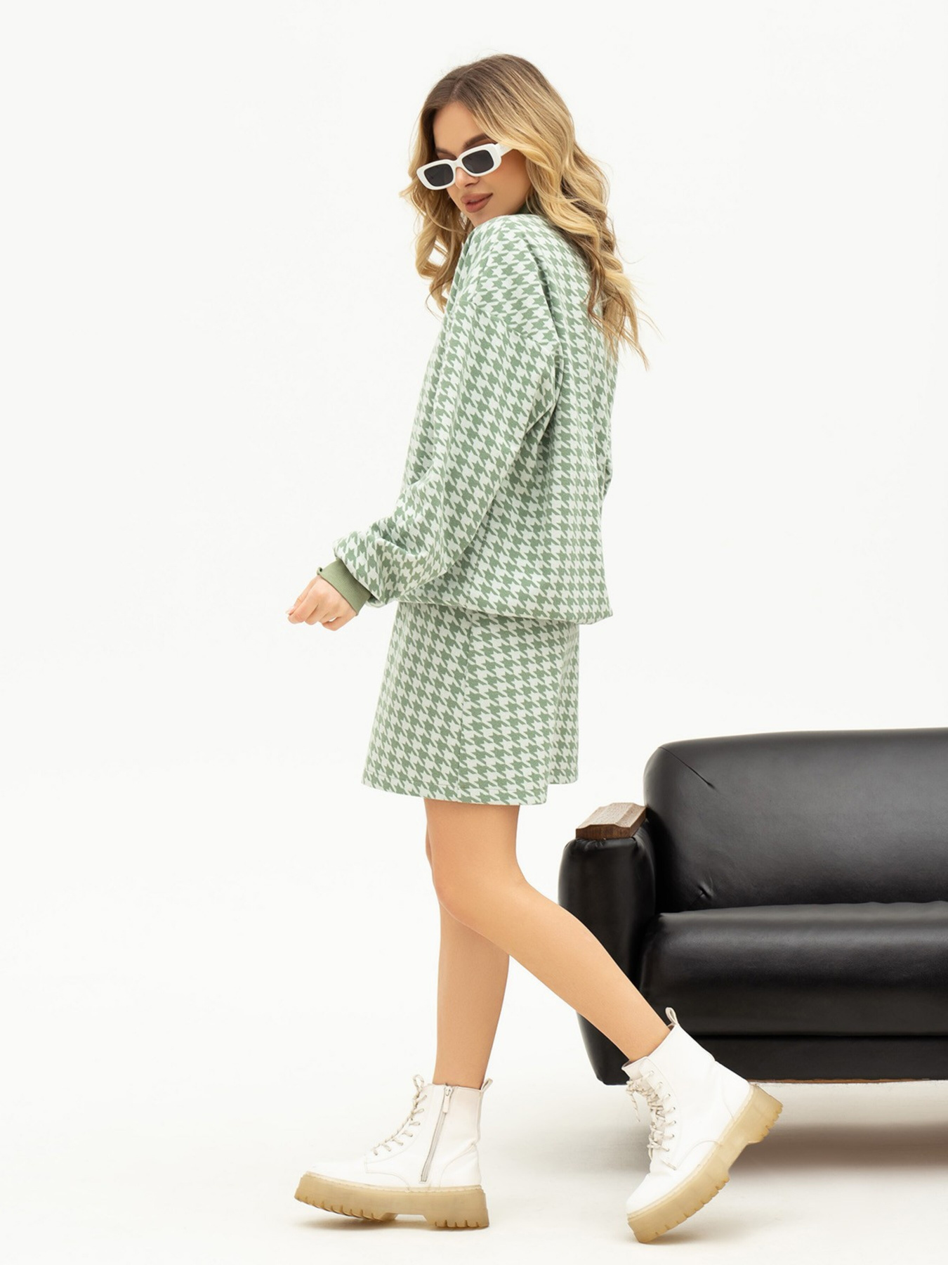 Повседневный костюм ISSA Plus модель 13714_mint Фото