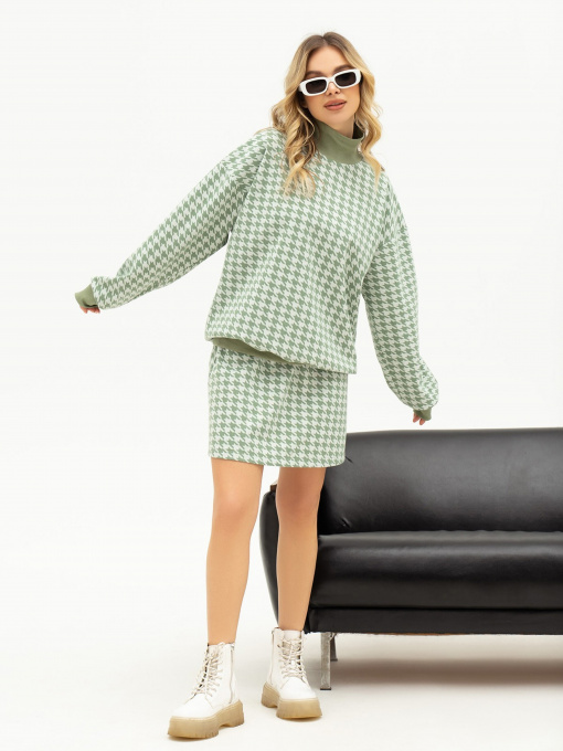 Повседневный костюм ISSA Plus модель 13714_mint Фото