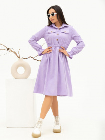 Платье миди ISSA Plus модель SA-349_lilac Фото