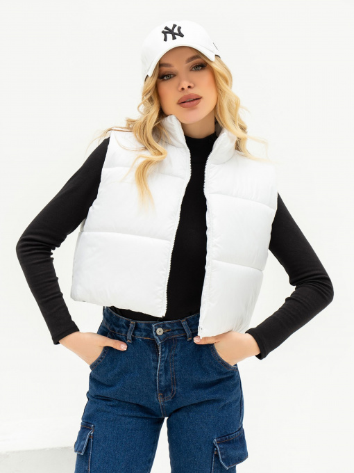 Жилет с утеплителем ISSA Plus модель SA-441_white Фото