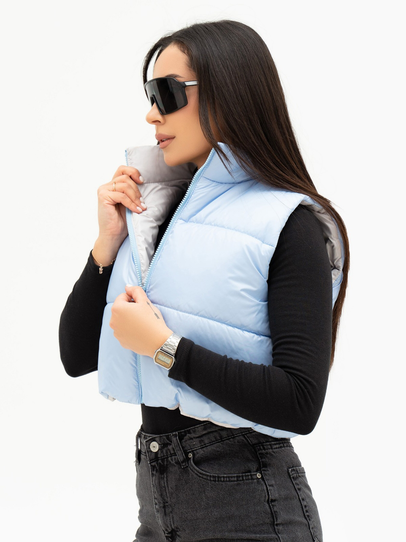 Жилет с утеплителем ISSA Plus модель SA-441_lightblue Фото