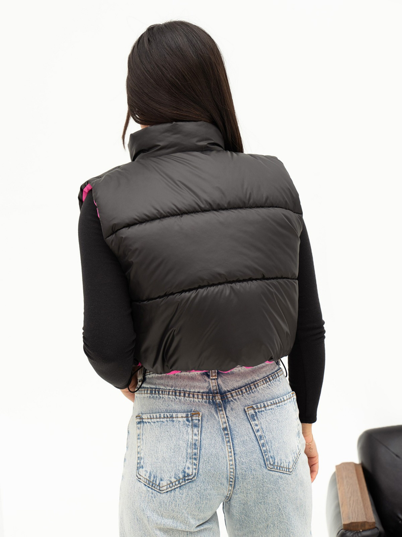 Жилет с утеплителем ISSA Plus модель SA-441_blackpink Фото