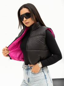 Жилет с утеплителем ISSA Plus модель SA-441_blackpink Фото