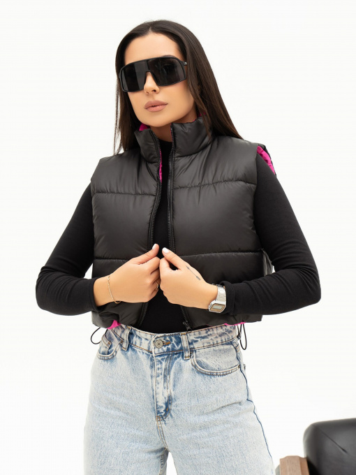 Жилет с утеплителем ISSA Plus модель SA-441_blackpink Фото