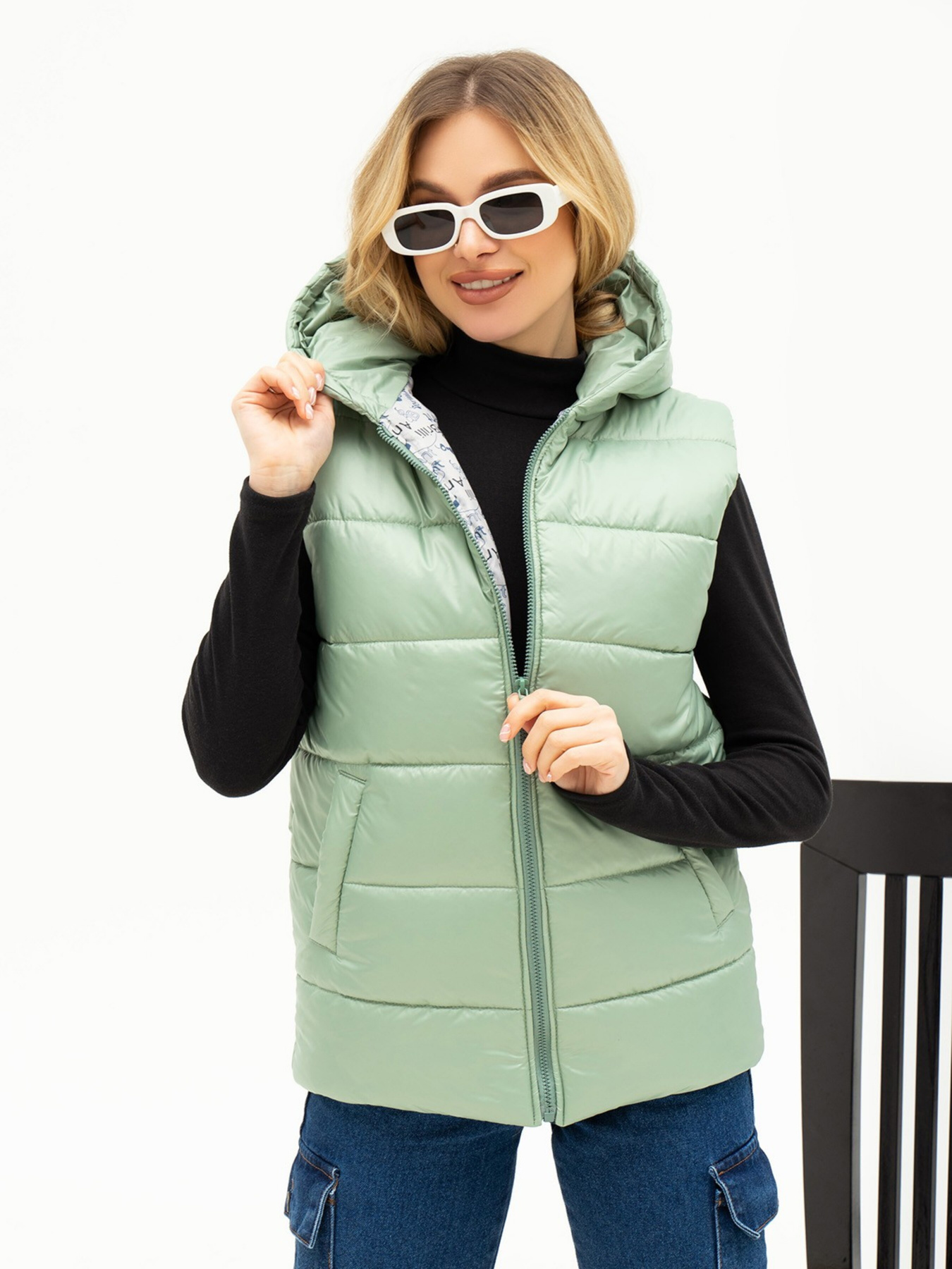 Жилет с утеплителем ISSA Plus модель SA-442_green Фото