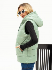 Утеплений жилет ISSA Plus модель SA-442_green Утеплений жилет ISSA Plus модель SA-442_green Фото