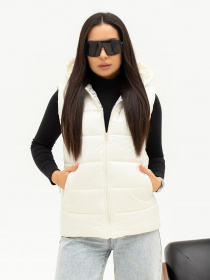 Жилет с утеплителем ISSA Plus модель SA-442_milky Фото