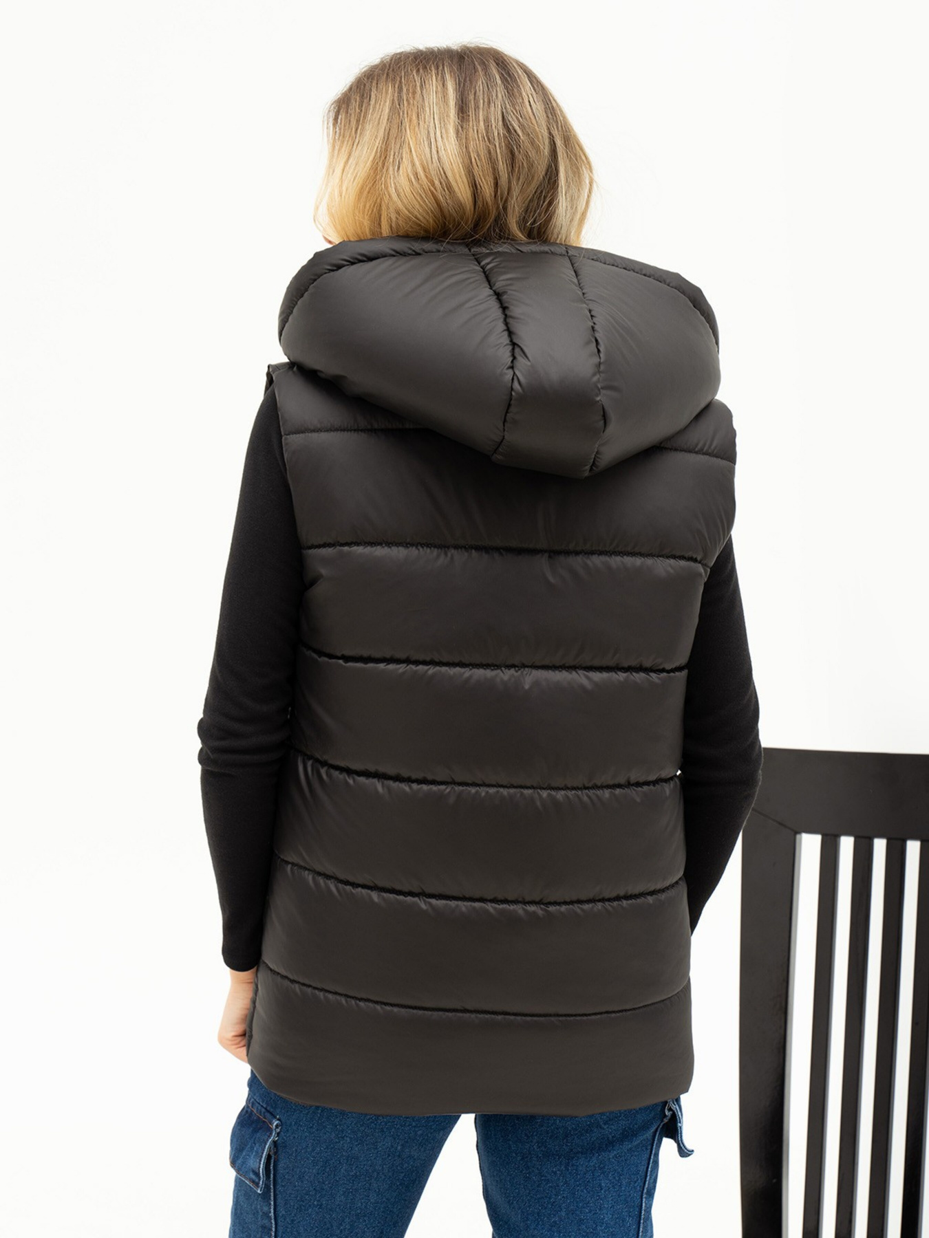 Утеплений жилет ISSA Plus модель SA-442_black Утеплений жилет ISSA Plus модель SA-442_black Фото