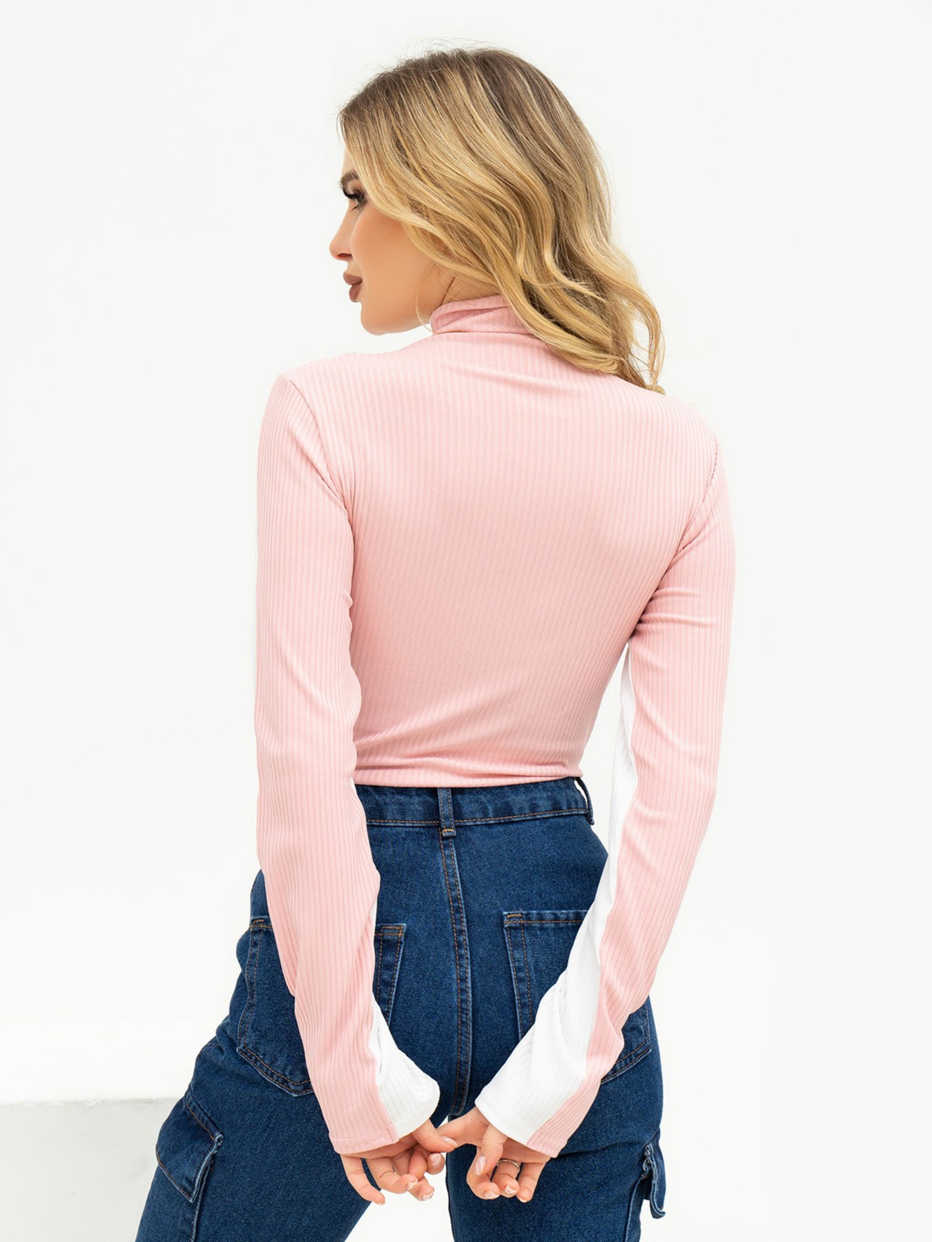 Водолазка ISSA Plus модель SA-450_whitepink Фото