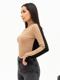 Водолазка ISSA Plus модель SA-450_blackbeige Фото