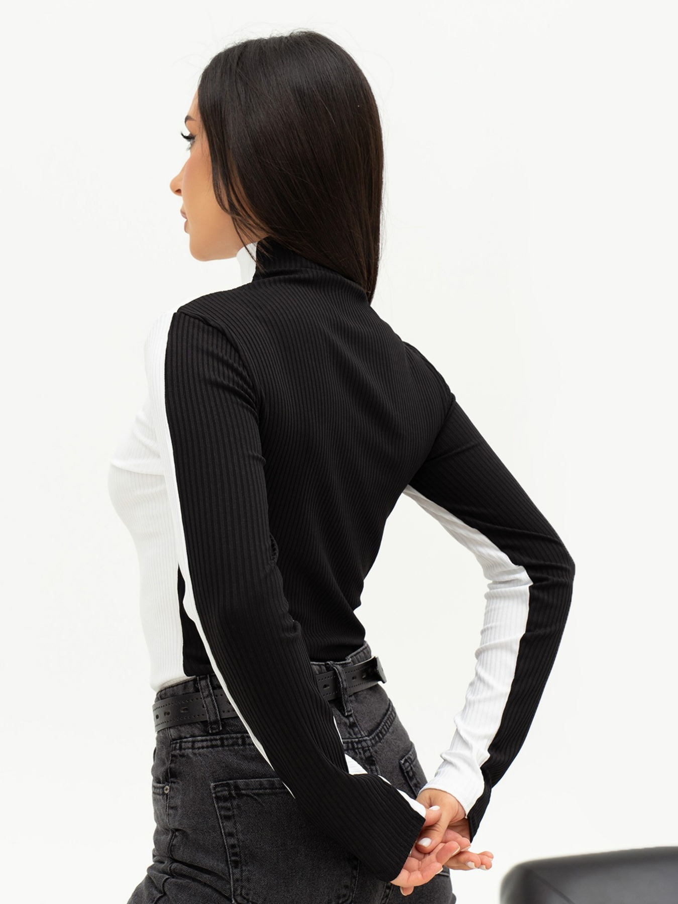 Водолазка ISSA Plus модель SA-450_blackwhite Фото