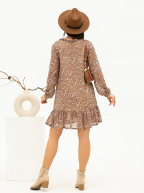 Платье мини ISSA Plus модель SA-452_beige Фото