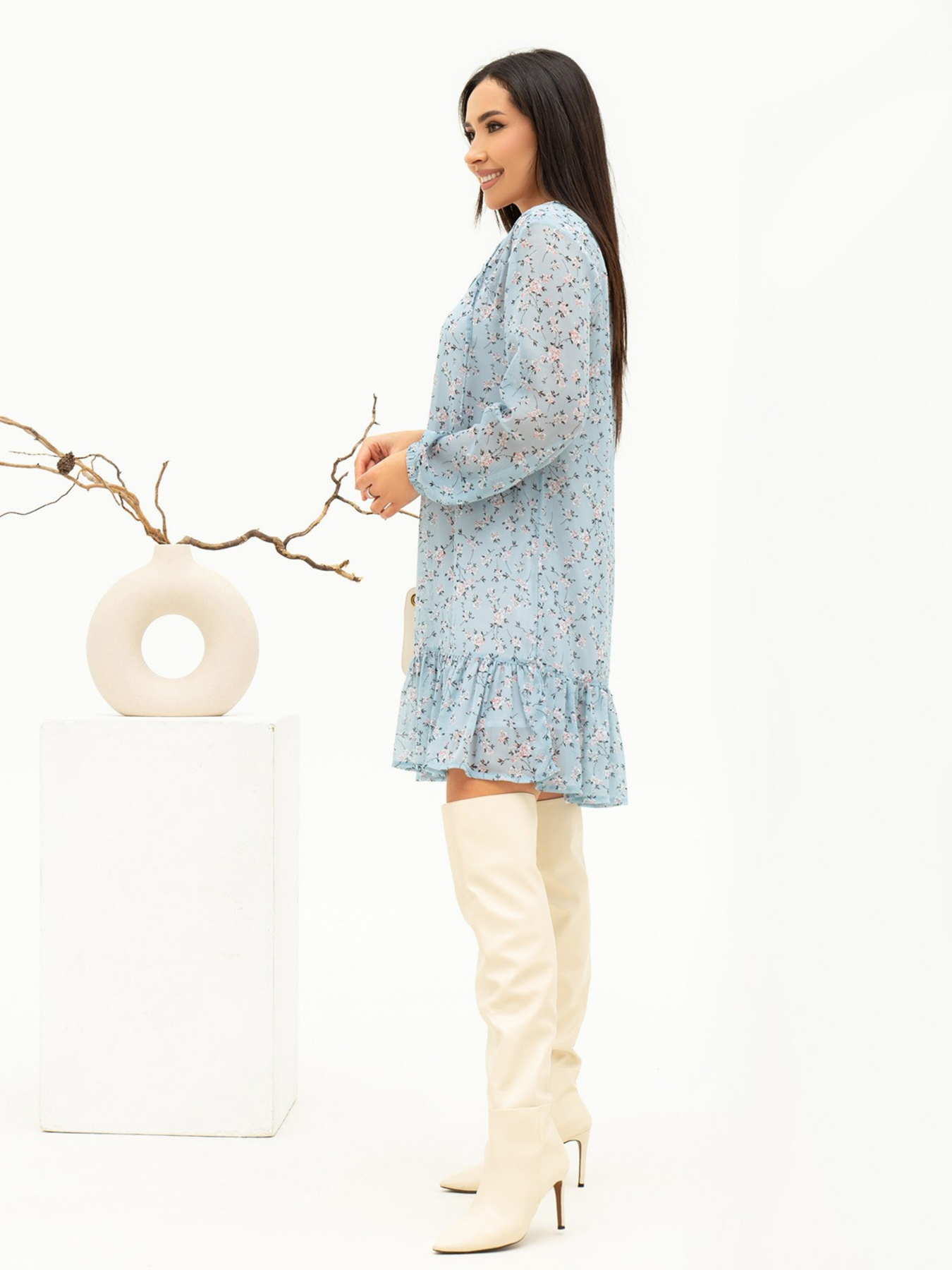 Платье мини ISSA Plus модель SA-452_lightblue Фото