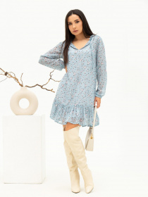 Сукня міні ISSA Plus модель SA-452_lightblue Фото
