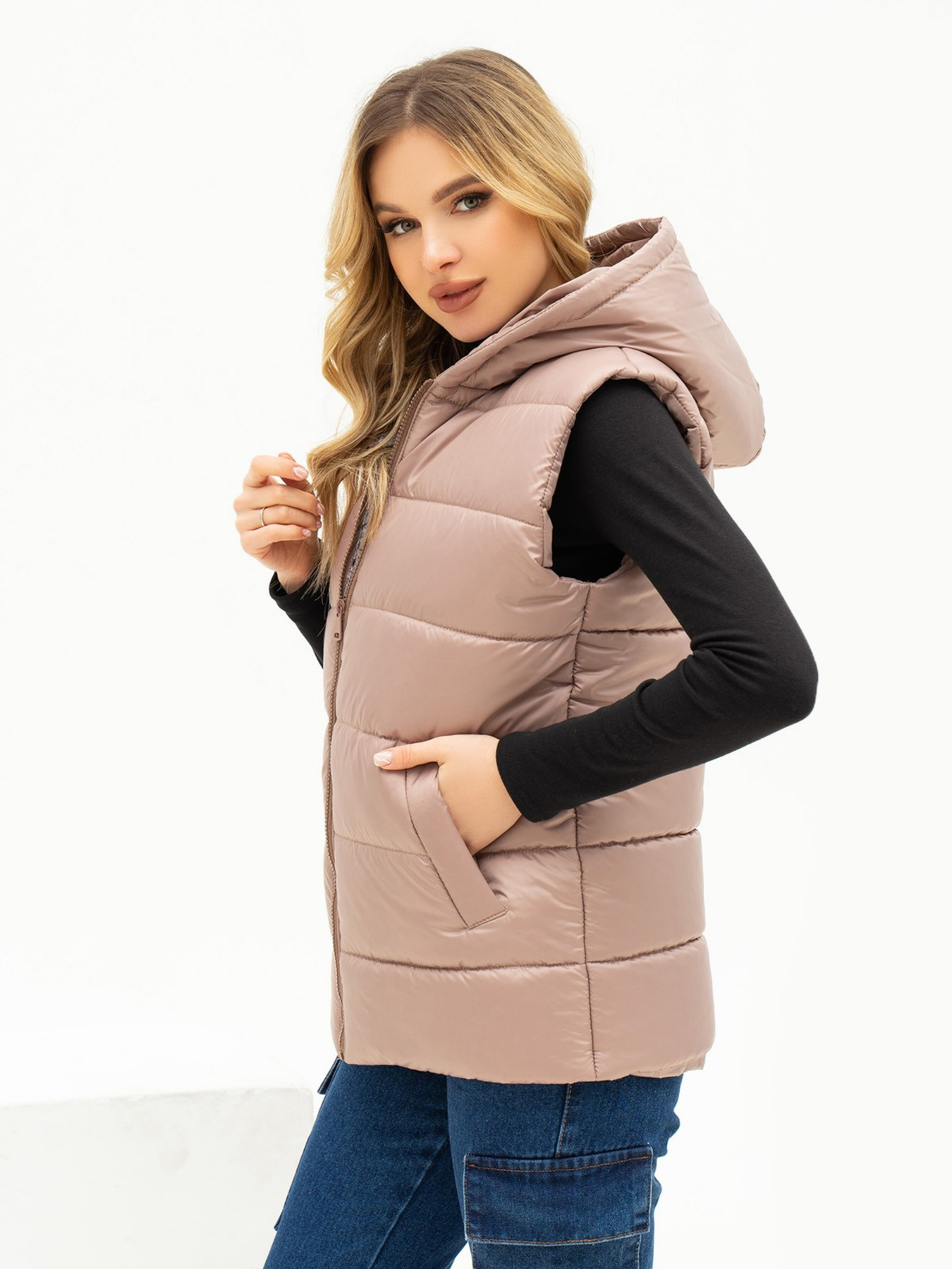 Жилет с утеплителем ISSA Plus модель SA-442_beige Фото