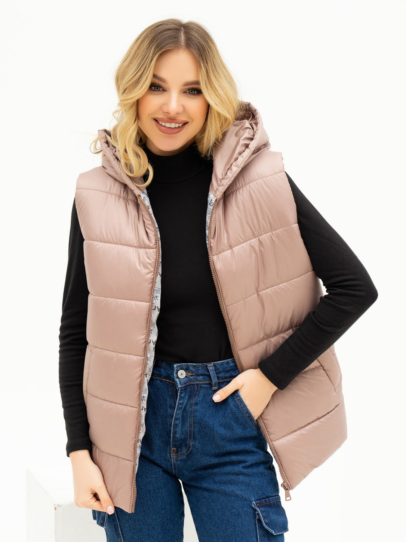 Жилет с утеплителем ISSA Plus модель SA-442_beige Фото