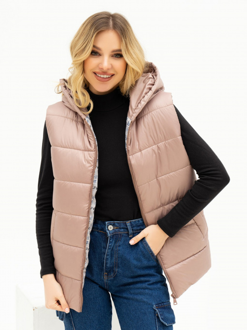 Жилет с утеплителем ISSA Plus модель SA-442_beige Фото