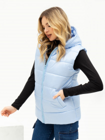 Утеплений жилет ISSA Plus модель SA-442_lightblue Утеплений жилет ISSA Plus модель SA-442_lightblue Фото