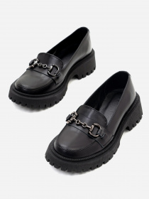 Лоферы ISSA Plus модель OB2-177_black Фото