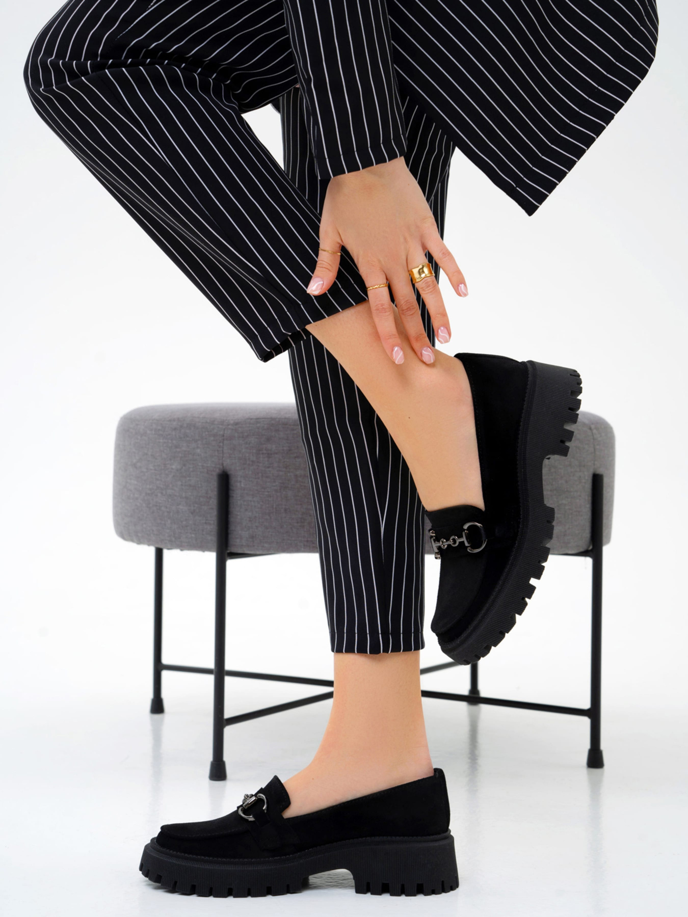 Лоферы ISSA Plus модель OB2-179_black Фото