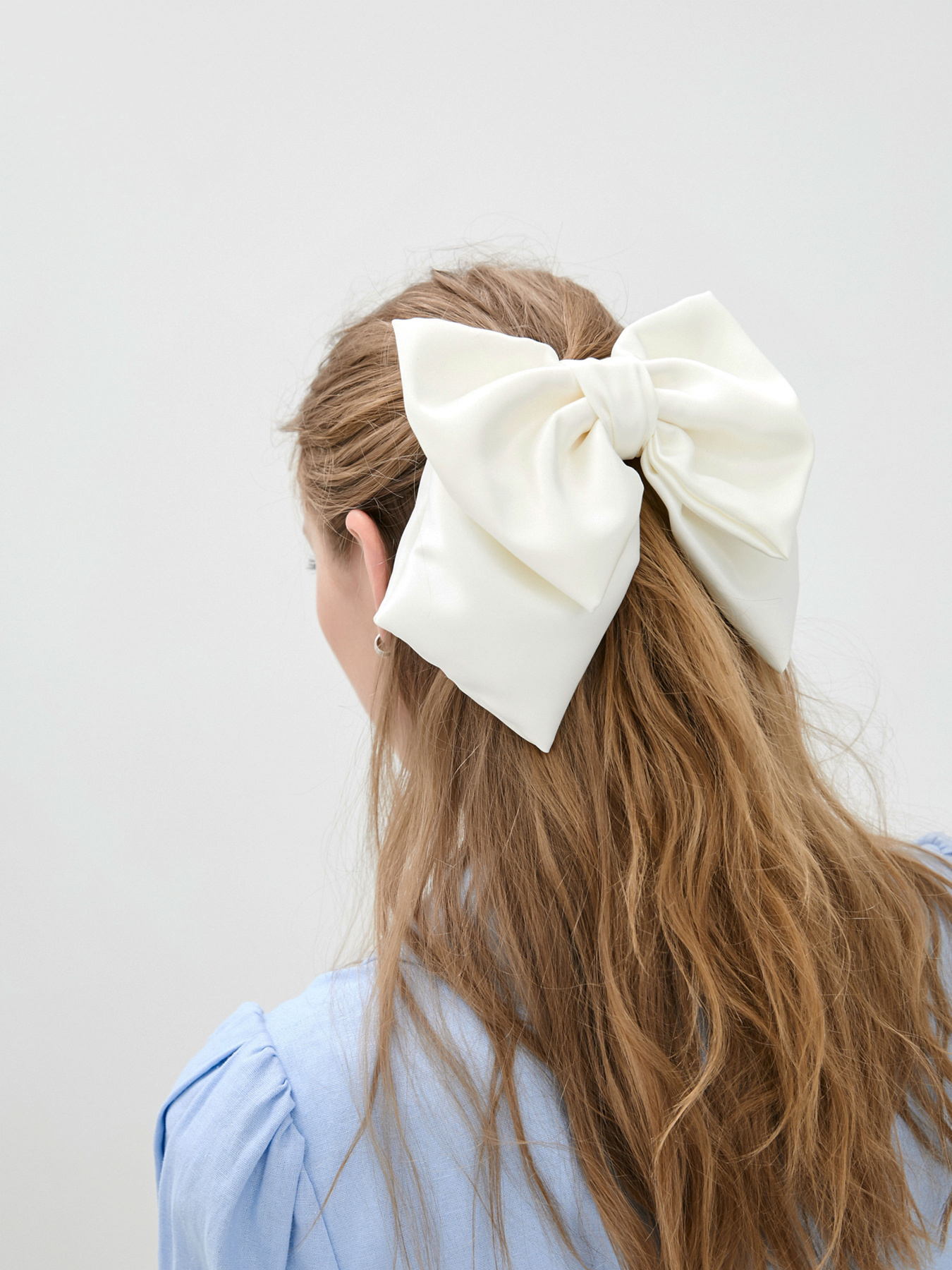 Великий білий лук. Luxury аксесуар для волосся MyScarf модель mp169175 Фото