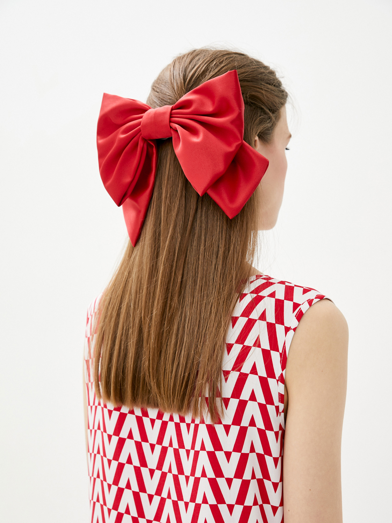 Великий червоний лук. Luxury аксесуар для волосся MyScarf модель mp196152 Фото