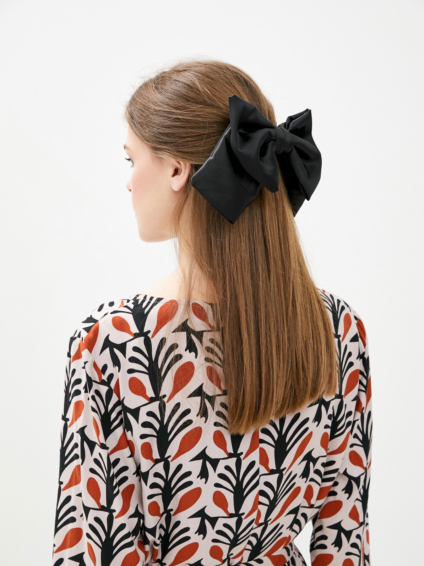 Большой черный бант. Luxury аксессуар для волос MyScarf модель mp196155 Фото