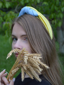 Жовто-блакитний обруч ручної роботи. Колекція "Україна" MyScarf модель mp196160 Фото