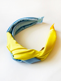 Желто-голубой обруч ручной работы. Коллекция "Украина" MyScarf модель mp196160 Фото