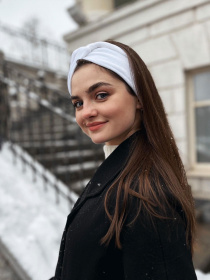 Белая бархатная повязка для волос MyScarf модель mp196163 Фото
