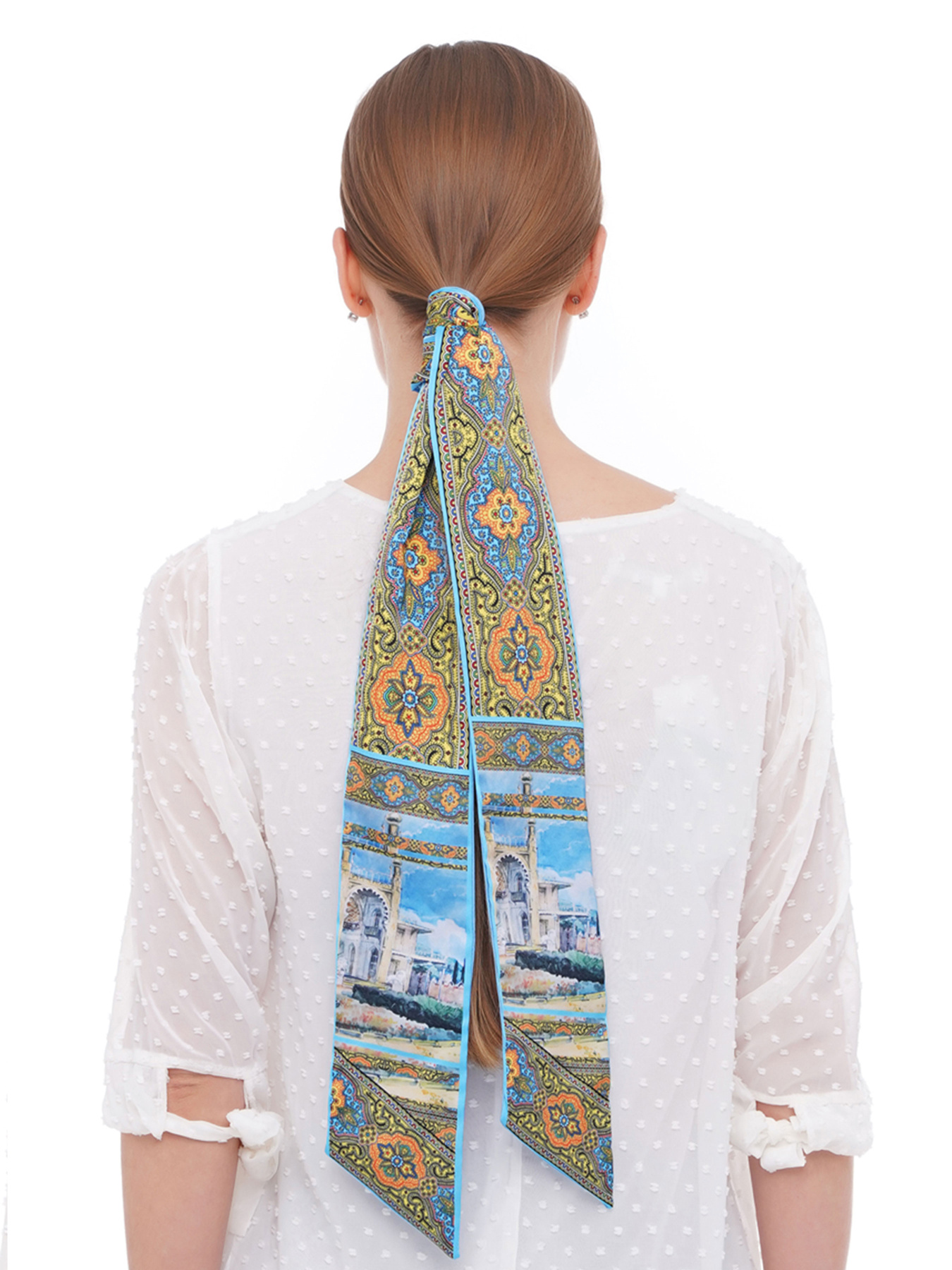 Твилли, шарфик-галстук, шарф-лента с резинкой  My Scarf MyScarf модель mp196398 Фото