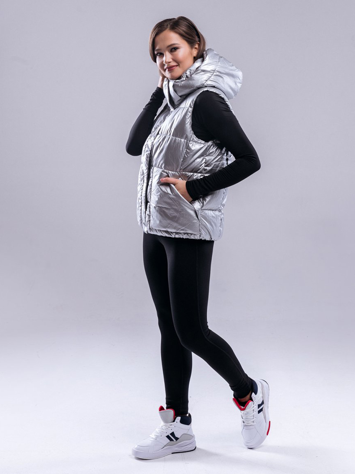 Утепленный жилет Peak модель FW494038-SIL Фото