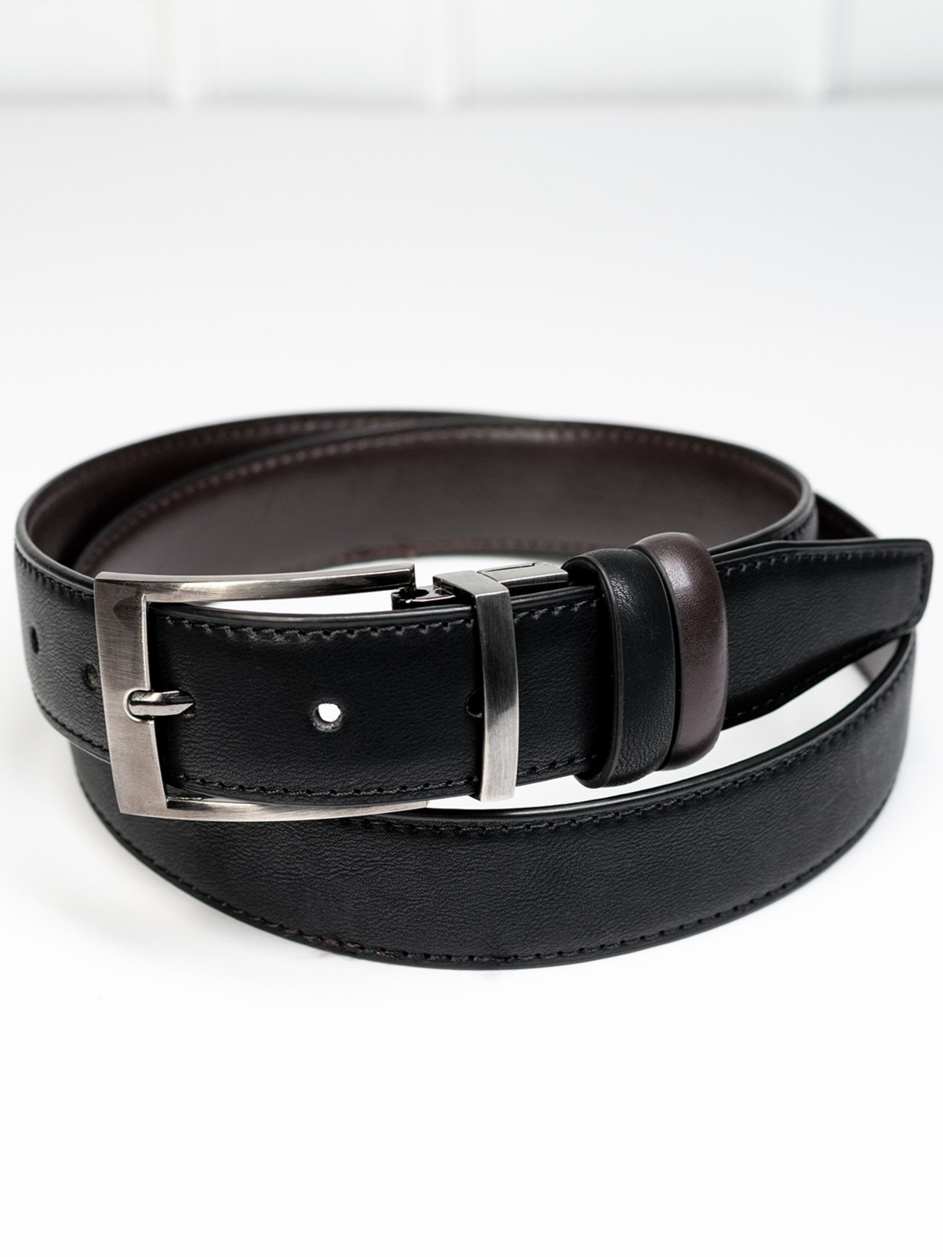 Ремень ISSA Plus модель R1-129_blackbrown Фото