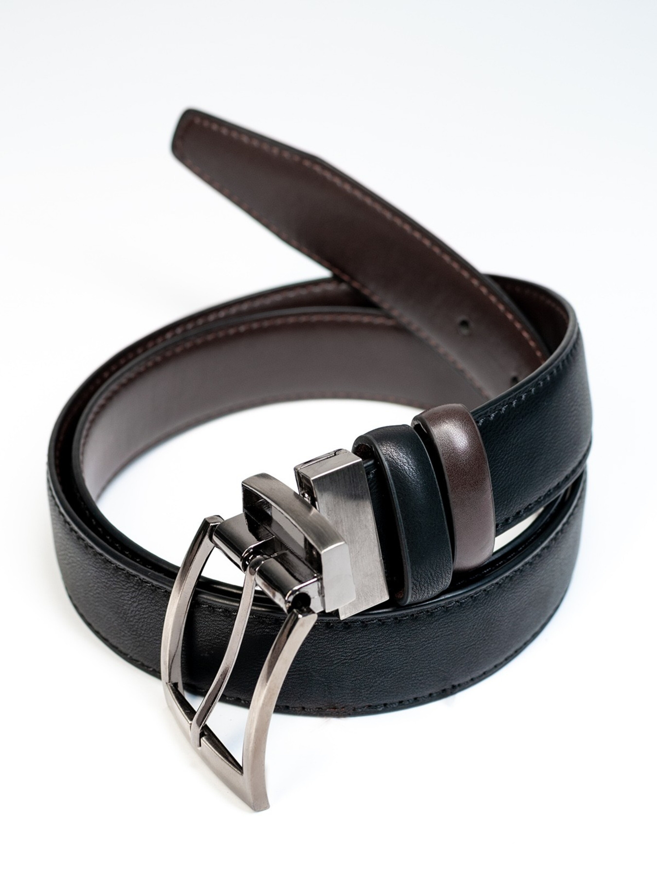 Ремень ISSA Plus модель R1-129_blackbrown Ремень ISSA Plus модель R1-129_blackbrown Фото