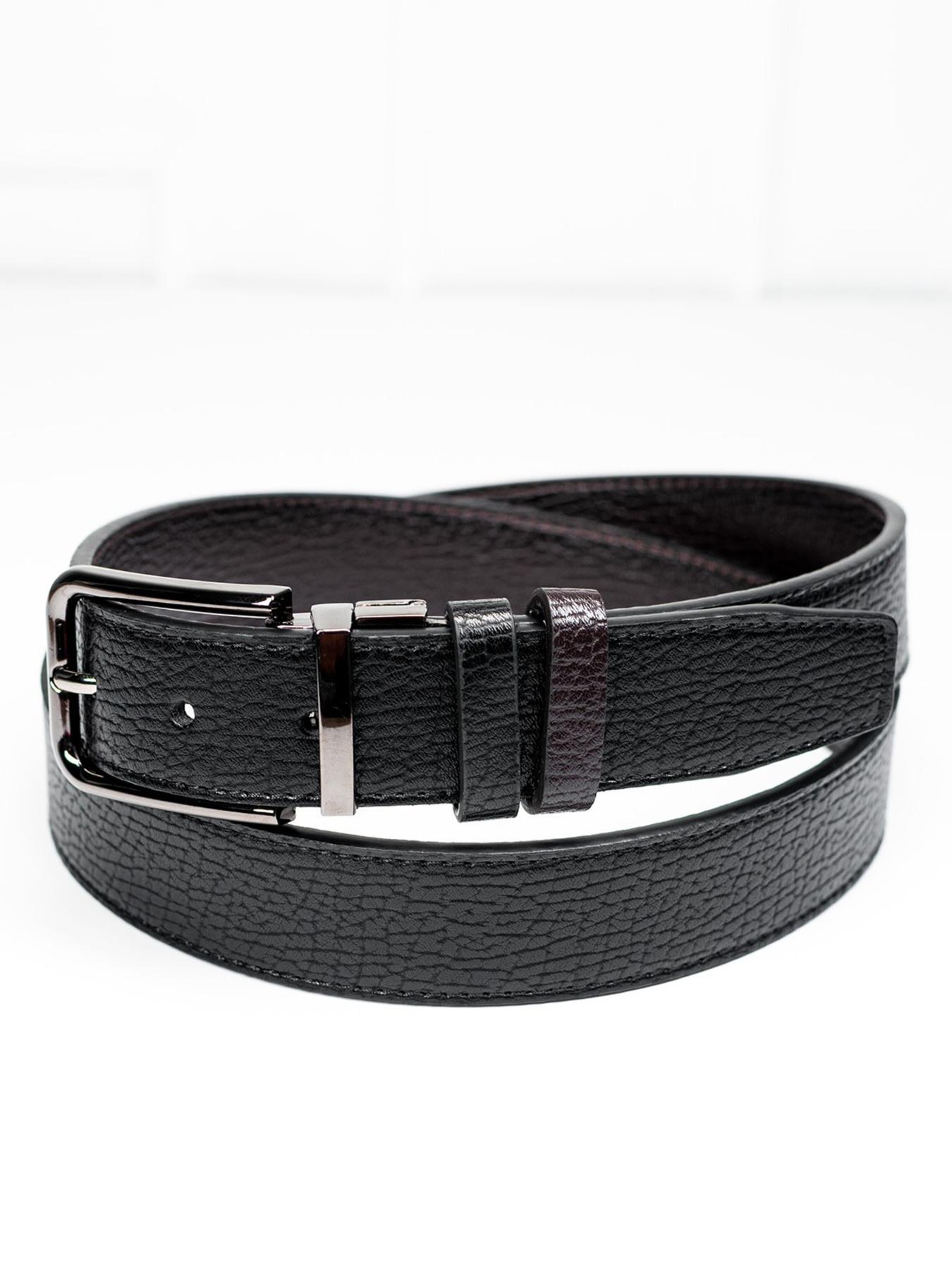 Ремень ISSA Plus модель R1-130_blackbrown Ремень ISSA Plus модель R1-130_blackbrown Фото