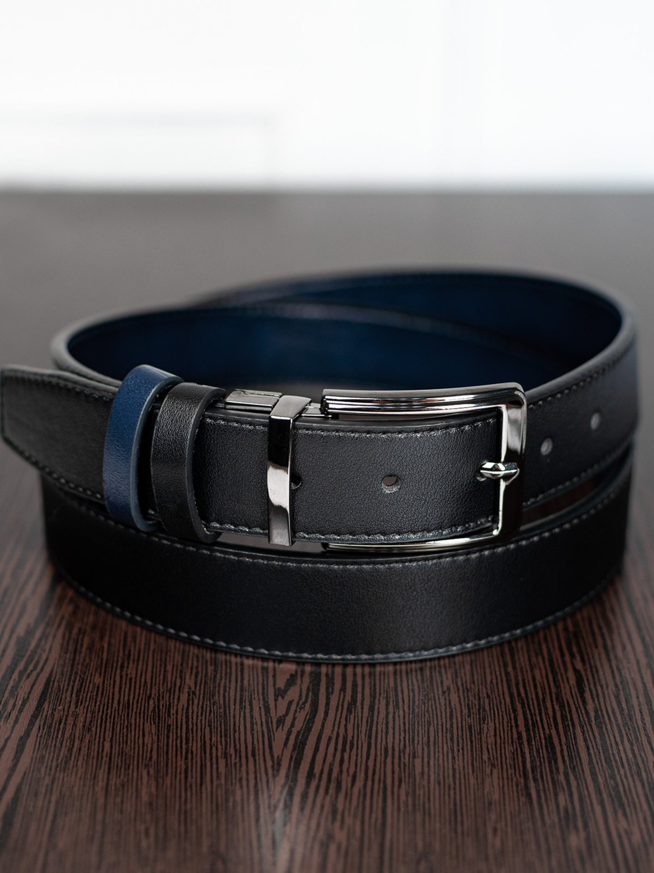 Ремень ISSA Plus модель R1-130_blackblue Фото