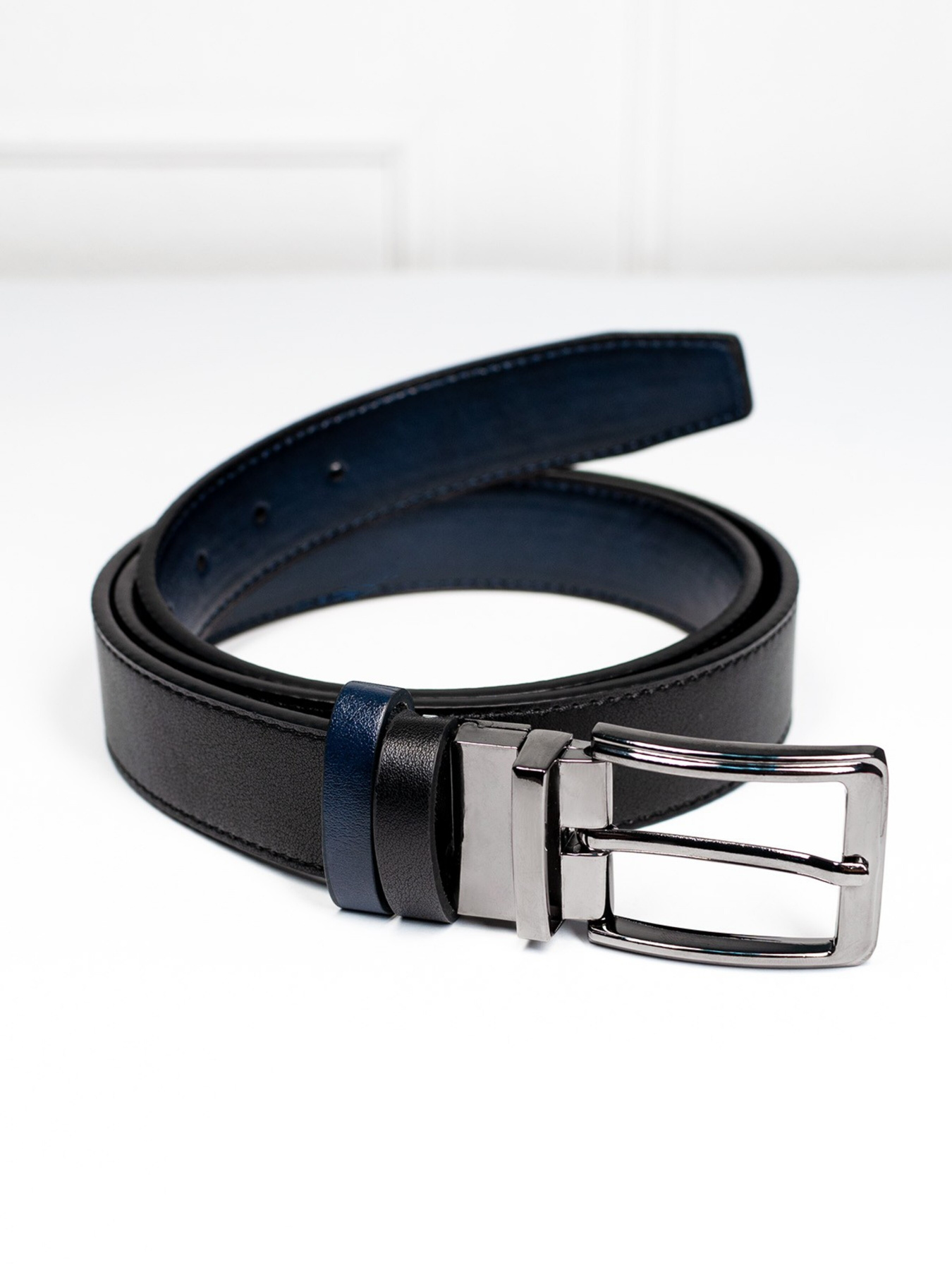 Ремень ISSA Plus модель R1-130_blackblue Фото