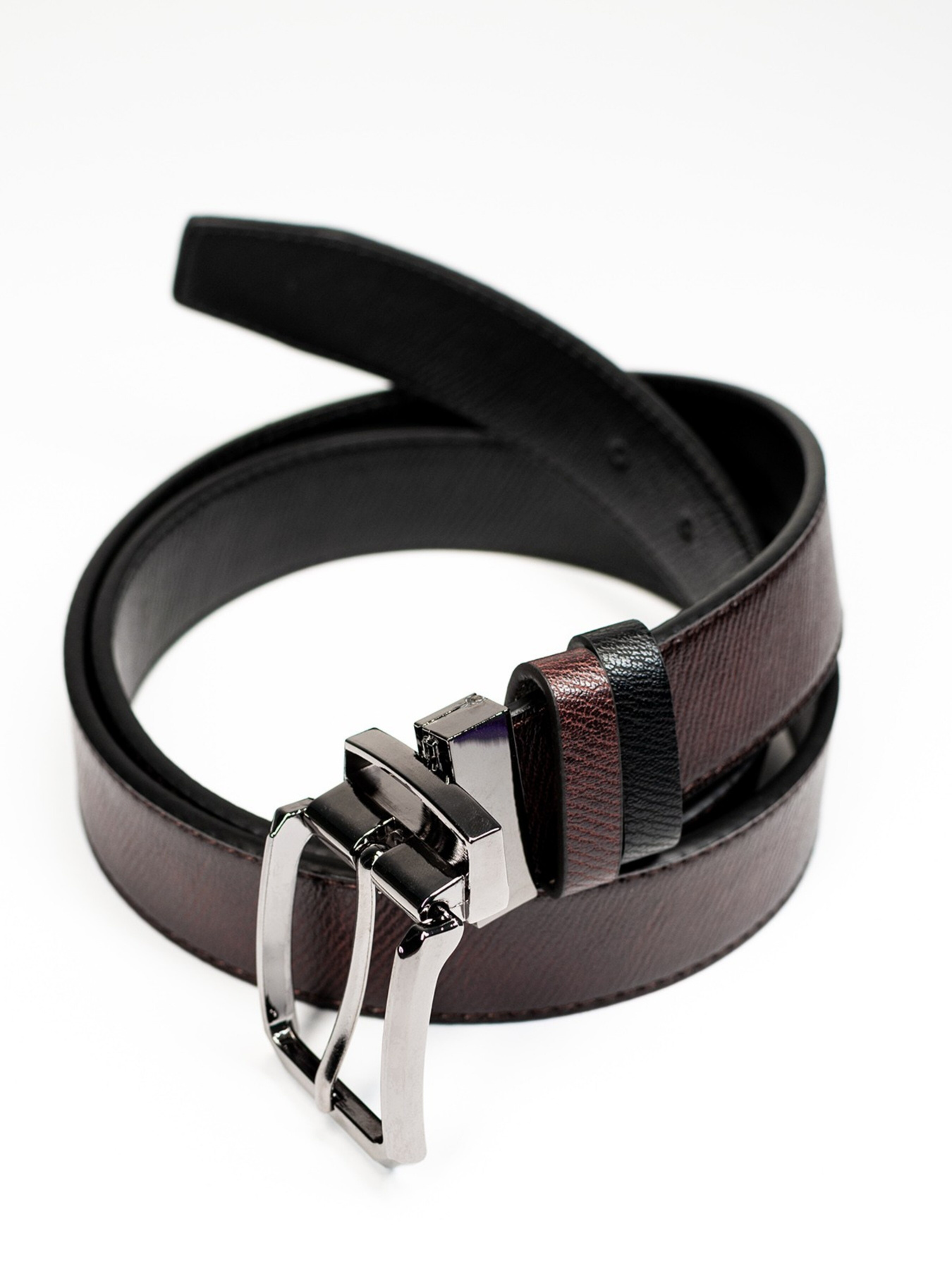 Ремень ISSA Plus модель R1-131_blackbrown Ремень ISSA Plus модель R1-131_blackbrown Фото